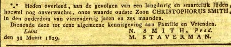 christophorus smith Leens zuurdijk 