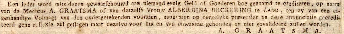 Abraham Graatsma Albertina Beckering Spiets echtscheiding 